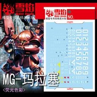 【Max模型小站】雪焰 MG-143 1/100 馬拉塞 RMS-108 模型 螢光水貼