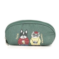 Kusuguru Japan 眼鏡包 小物袋 多功能收納眼鏡盒 筆袋 -綠色