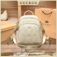 【GGCKGG】New Branded Luxury Leather Backpack Women Premium Printed Satchel Beg Wanita SchoolBag