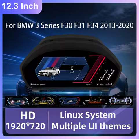 12.3 Inch Dashboard Speedometer For BMW F30 F31 GT-F34 F32 F33 F36 2013-2020 Virtual Cockpit LCD Dig