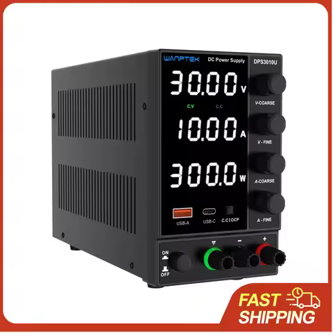 DC Mini Power Supply WANPTEK DPS3010U 0-30V 0-10A 300W Switching Power Supply 4 Digits Display LED A