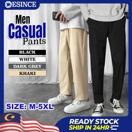 🇲🇾 DESINCE Men Casual Pants Man Long Pants Straight Cut Trousers Loose Fit Plus Size Bottom Seluar P