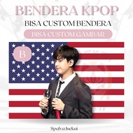 AMERICAN FLAG KPOP CHANWOO IKON KPOP POSTER/ KPOP FLAG/ Jung Chanwoo KPOP Tapestry/ Kpop Tapestry/