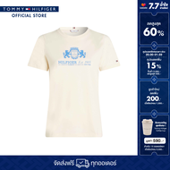 Tommy Hilfiger เสื้อยืด ผู้หญิง รุ่น WW0WW43892 AEF - สีเบจ ทรง Slim Fit