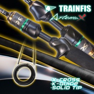 【Artemis X】X-Cross UL Fishing Rod 1.5M-2.1M Flexible Solid Carbon Cloth Rod 1-6lb/1-8g Ultralight Sp