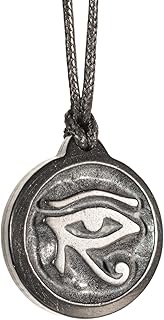 Shungite Pendant with Eye of Horus Egyptian Amulet, Ra Symbol, Wedjat, Radiant Delta, Handcrafted
