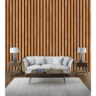 Elegant Minimalist PVC Wood Panel Wallpaper Black Brown 3.5 meters x 45 cm PVC Wall Panel