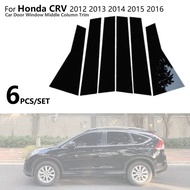 6PCS Car Window Trim Cover For Honda CRV 2012-2016 Stickers Decoration Pillar Accessories