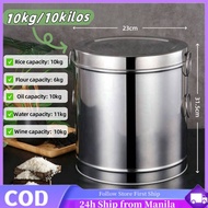 Food Containers Storage Stainless Steel Rice Bucket Soup Bucket Milk Tea Bucket Metal Rice Dispenser