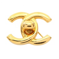 【二手】香奈兒胸針，Coco標誌，旋扣，鍍金，女士胸針，二手