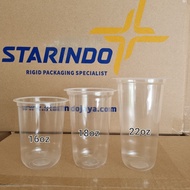 Starindo 18oz Oval Plastic Cup, Thick, Weight 8 grams | Oval 18 oz 8 gr Plastic Cup Disposable Cup