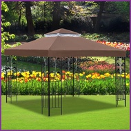 Gazebo Cover Replacement Gazebo Canopy Top 10X10Ft Waterproof Double Layer Shade for Garden Deck Pat
