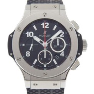 Hublot Big Bang Watch 301 Stainless Steel and Rubber Automatic Chronograph Black Dial Men's [Pre-own