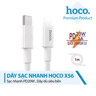 PD20W Hoco X56 Type-C to LN Fast charging cable for data transmission supporting QC3.0, 1M long