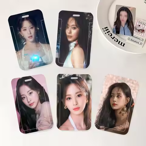 kpop Tzuyu ID Card Holder Neck Strap Pendant Door Badge Holder Lanyards Keychain Work Credential Cas