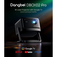 Dangbei DBOX02 Pro 4K Projector GTV official Netflix, 2000 ISO Lumens, HDR10+, Dolby Audio, 3D Ready