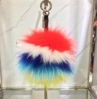 Fendi 紅白藍黃狐狸毛球掛件