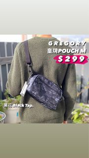 4折‼️🇰🇷韓國直送 Gregory Padded Shoulder Pouch M / L 黑花藍花斜孭袋 Crossbody Bag