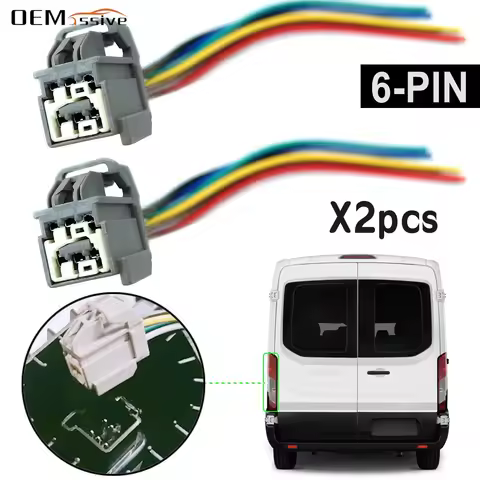 2pcs For Ford Transit Custom Tourneo Mk8 Mk9 2014 - 2025 Rear Tail Light Bulb Harness Connector Plug