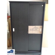 lemari pakaian lemari baju slide pintu geser ukuran 110 dark olympic