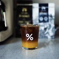 (PROMO) Glass Coffee Cup Percent (350ML)