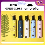 Payung Auto Comel/ Umbrella Auto Foldable UV protection/ Payung Budak/ Payung Sekolah/ Press Open Um