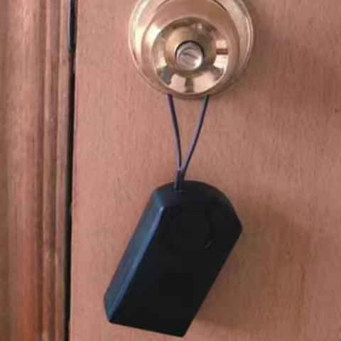 Portable Door Alarm Anti-Theft Door Handle Alarm Home Security Device Compact