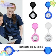 FANSIN Pocket Watch Silicone Quartz Clock Clip-on Fob Watch