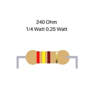 240 ohm 0.25w 1/4W resistor (5% tolerance)
