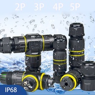 Electrical Waterproof Terminal Cable Connector IP68 Three-way Electrical 2/3/4/5pin Wire Outdoor Und
