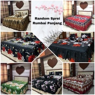 ( PROMO CUCI GUDANG ) Sprei Rumbai Premium Tinggi 30 Set Bantal 2 Guling 2 Motif Bunga 3D Terlaris U