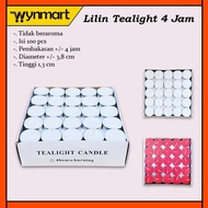 LILIN AMS - Tealight Candles 4-Hour Tin Candle/s, 100 pcs QD485