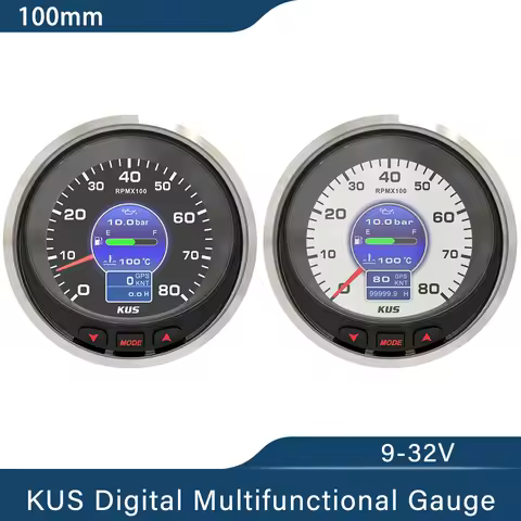 KUS 100mm Multifunctional Digital Instrument KMG-30KP with J1939 and NMEA 2000 systems for Boats Yac