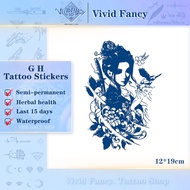 [Vivid Fancy] 12*19cm GH Tattoo Sticker Waterproof Healthy Herbal Lasts to 2 weeks