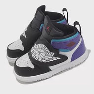 Nike 學步鞋 Sky Jordan 1 TD 黑 白 紫 童鞋 小童 喬丹 魔鬼氈 BQ7196-154