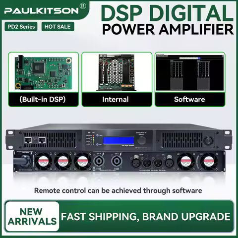 DJ Subwoofers Power Amplifier Paulkitson PD2-42DSP Professional Power Amplifier | 2×4200W RMS @8Ω 2 