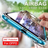 Clear Shockproof Phone Case for OPPO F11 F5 F7 F9 F15 Reno 6 5 5F 4 3 2 2F Pro A9 A53 A93 A12e A15 A15s A1K A3S A5 A5S AX5s A7 A12 A16 A83 A92 A72 A52 A31 A54 A74 A33 A32 A53s A94 A19 Soft Silicone Cases TPU Protective Cover