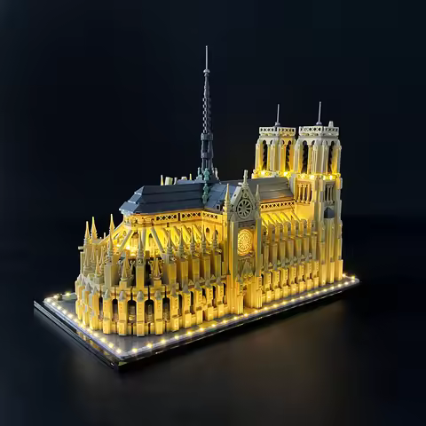 BYB LED Light Kit For LEGO 21061 Notre-Dame de Paris Building Blocks Decorative Lamp Remote Control 