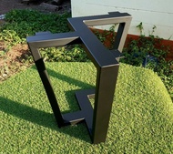 MPT2Wood-Steel ขาโต๊ะเหล็ก ขาโต๊ะกลาง Coffee Table Lege Iron MPT-38 40x40cm สีดำด้าน Zigzag Model ขา