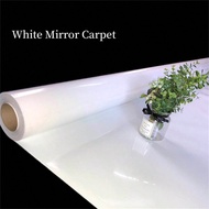 10m*1m 0.12mm Thickness White Mirror Carpet Mirror Aisle Runner Mirror Rug For Party, Birthday, Banq