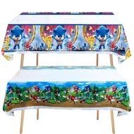 1-3pcs Hot Sonic Theme Tablecloth Birthday Party Decorations Baby Shower Disposable Table Cover Tabl