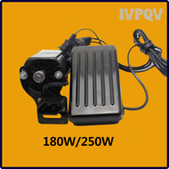 มอเตอร์เครื่องเย็บผ้า IVPQV พร้อมแป้นเหยียบมอเตอร์ขนาดเล็ก220V 180W / 250W สำหรับจักรเย็บผ้า Overloc