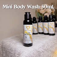 Young's Glowing Mini Body Wash 50mL | Whitening, Moisturising Goat milk Grape Seed Oil Aloe Vera VitB3/B5