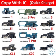 USB Charging Port Micro Dock Connector Board Flex Cable For Oppo Realme 7 7i 6 6i 5 5i 2 3 Pro C11 C
