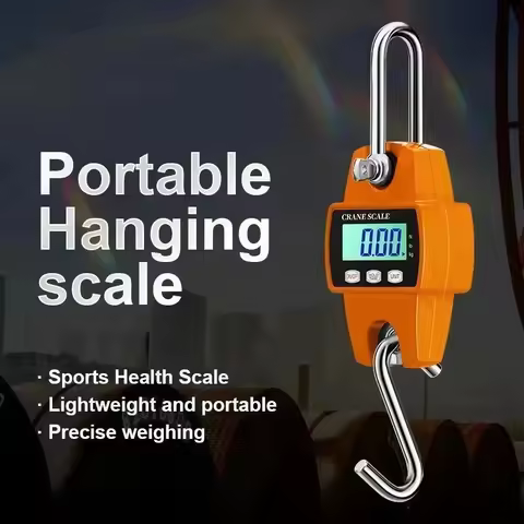 500Kg Lightweight Portable Hanging Scale Electronic Scale Hanging Scale Traveling Scale Portable Min