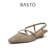 Basto Strappy Slingback Flats - Apricot (R6909-DC1)