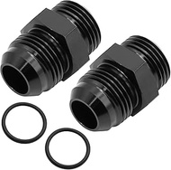 Vkinman 2Pcs Aluminium Male O-Ring Fitting Adapter for Fuel Rail, Oil Cooler (8AN ORB to 10AN)