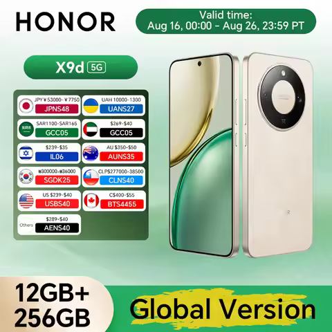 New Global Version HONOR X9d 12GB+256GB 5G Smartphone 6.79'' 120Hz AMOLED Screen 108MP AI Main Camer