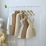 (Ready stock) One Set 2in1 Blazer+Dress Premium Vietnam Clothes