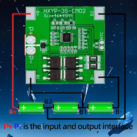 3S LiFePO4 BMS Protection Board: 9.6V/10.8V 14A – 3.2V 4MOS Design, Optional Spray Coating